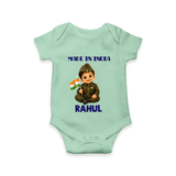 Made in India Baby Romper - MINT GREEN - New Born (Chest 14")
