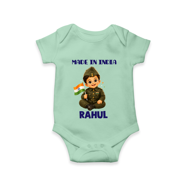 Made in India Baby Romper - MINT GREEN - New Born (Chest 14")