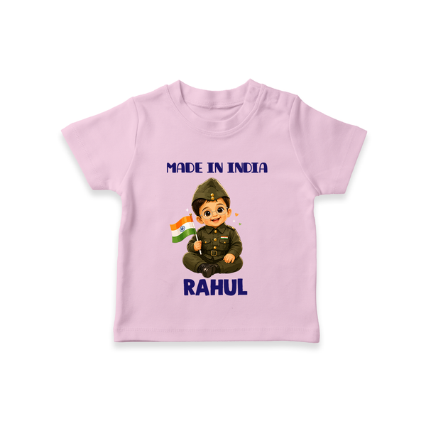 Made in India Baby T Shirt - BABY PINK - 0-5 Months Old (Chest 17")