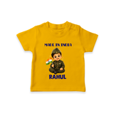 Made in India Baby T Shirt - CHROME YELLOW - 0-5 Months Old (Chest 17")
