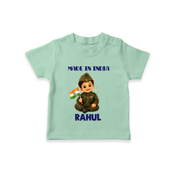Made in India Baby T Shirt - MINT GREEN - 0-5 Months Old (Chest 17")