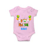 I Love India Romper - BABY PINK - New Born (Chest 14")