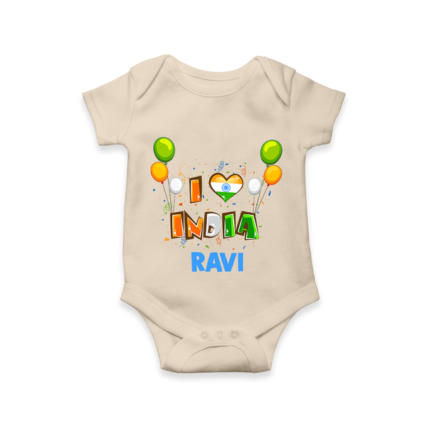 I Love India Romper - IVORY - New Born (Chest 14")