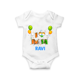 I Love India Romper - WHITE - New Born (Chest 14")