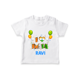 I Love India T Shirt - WHITE - 0-5 Months Old (Chest 17")