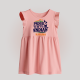 Proud to Be Indian Baby Baby Frock - BABY PINK - 0 - 3 Months Old (Chest 17")