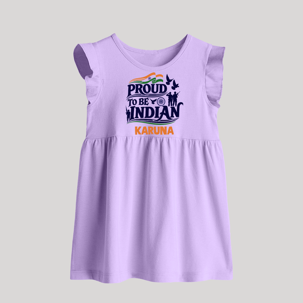 Proud to Be Indian Baby Baby Frock - LILAC - 0 - 3 Months Old (Chest 17")
