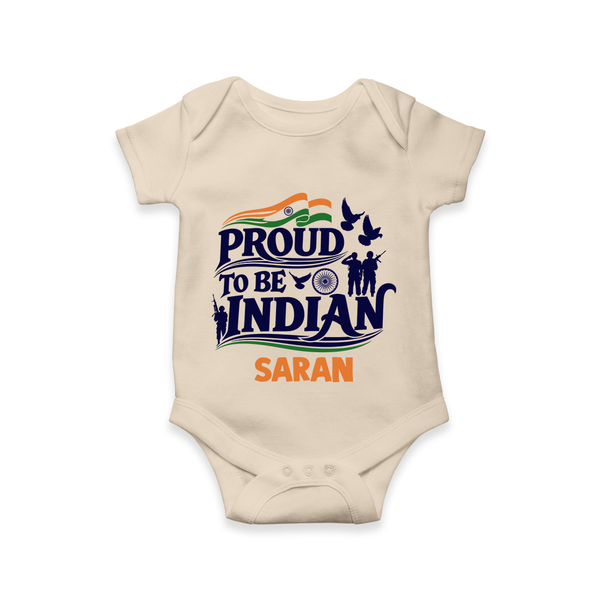 Proud to Be Indian Baby Romper - IVORY - New Born (Chest 14")