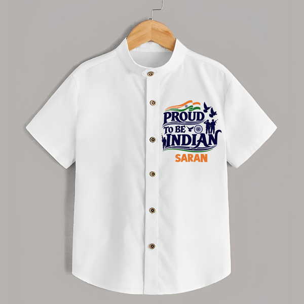 Proud to Be Indian Baby Shirt - WHITE - 0 - 6 Months Old (Chest 23")