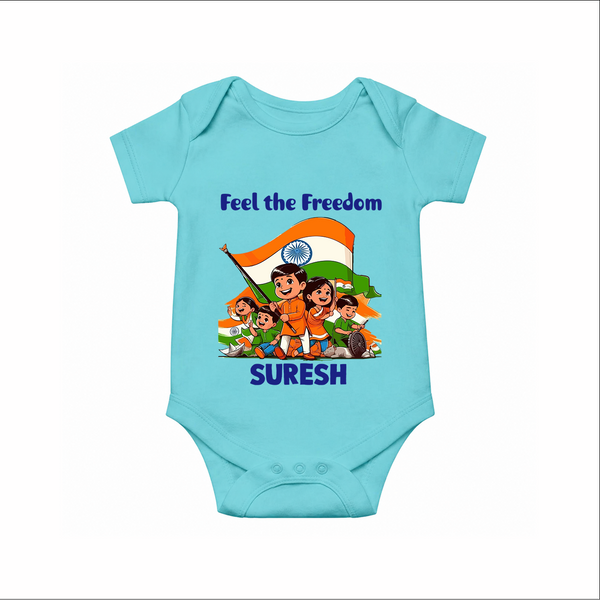 Feel the Freedom Baby Romper - ARCTIC BLUE - New Born (Chest 14")