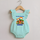 Feel the Freedom Baby Romper Frock - MINT GREEN - 0 - 3 Months Old (Chest 19")
