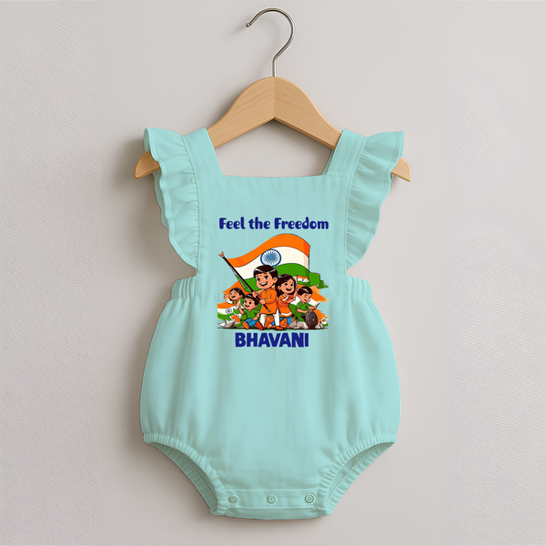 Feel the Freedom Baby Romper Frock - MINT GREEN - 0 - 3 Months Old (Chest 19")
