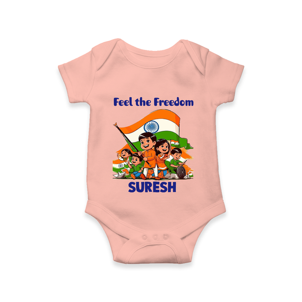 Feel the Freedom Baby Romper - PEACH - New Born (Chest 14")