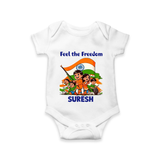 Feel the Freedom Baby Romper - WHITE - New Born (Chest 14")