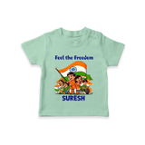 Feel the Freedom Baby T Shirt - MINT GREEN - 0-5 Months Old (Chest 17")