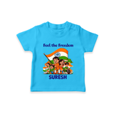 Feel the Freedom Baby T Shirt - SKY BLUE - 0-5 Months Old (Chest 17")