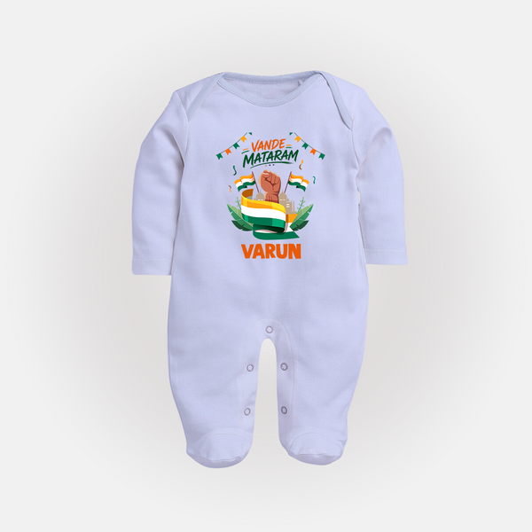 Vande Mataram Baby Full Body Suit - BABY BLUE - New Born (Chest 7.5")