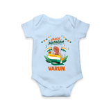Vande Mataram Baby Romper - BABY BLUE - New Born (Chest 14")