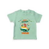 Vande Mataram Baby T Shirt - MINT GREEN - 0-5 Months Old (Chest 17")