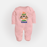 Jai Hind Baby  Full Body Suit - BABY PINK - New Born (Chest 7.5")