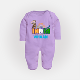 India Pride Baby Full Body Suit - LILAC - New Born (Chest 7.5")