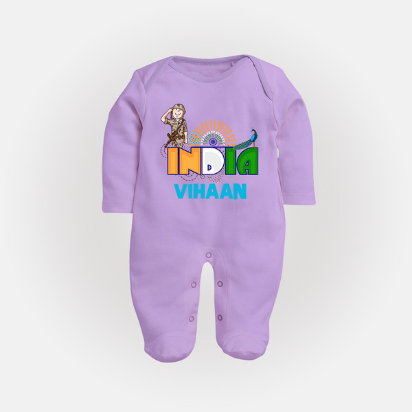 India Pride Baby Full Body Suit - LILAC - New Born (Chest 7.5")