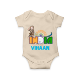 India Pride Baby Romper - IVORY - New Born (Chest 14")