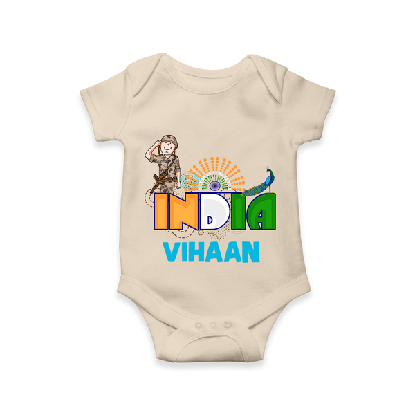 India Pride Baby Romper - IVORY - New Born (Chest 14")