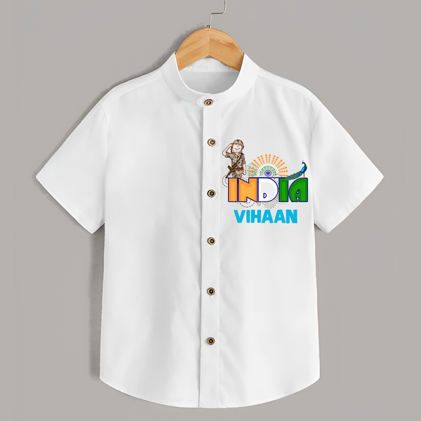 India Pride Baby Shirt - WHITE - 0 - 6 Months Old (Chest 23")