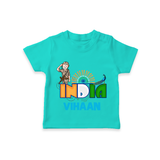 India Pride Baby T Shirt - TEAL - 0-5 Months Old (Chest 17")