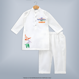 Happy Independence Day Dove Theme Kurta - WHITE - 3 - 6 Months Old (Chest 24", Kurta Length 14'', Waist 19", Pant Length 14")