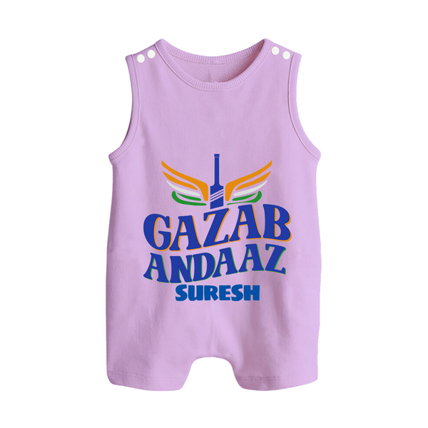 Gazab Andaaz - Cheer For Your Team With Our Customized IPL-Themed Romper Suit For Babies With Name - LILAC - 0 - 5 Months Old (Chest 18")