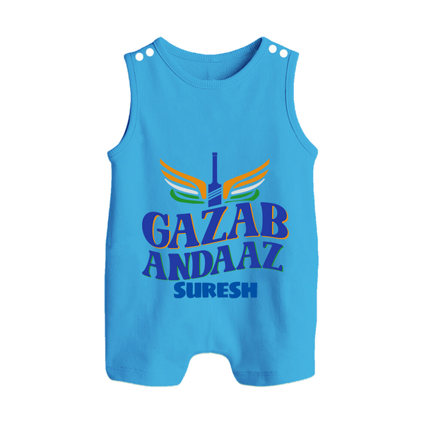 Gazab Andaaz - Cheer For Your Team With Our Customized IPL-Themed Romper Suit For Babies With Name - ROYAL BLUE - 0 - 5 Months Old (Chest 18")