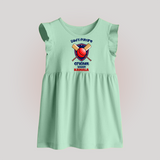 Dad’s Future Cricket Buddy BABY FROCK – Cute Sports Outfit - MINT GREEN - 0 - 3 Months Old (Chest 17")