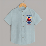 Dad’s Future Cricket Buddy SHIRT – Cute Sports Outfit - ARCTIC BLUE - 0 - 6 Months Old (Chest 23")