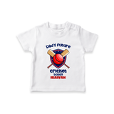 Dad’s Future Cricket Buddy TSHIRT – Cute Sports Outfit - WHITE - 0-5 Months Old (Chest 17")
