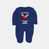 Dad’s Future Cricket Buddy FULL BODY SUIT – Cute Sports Outfit - NAVY BLUE - New Born (Chest 7.5")