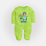 Can’t Keep Calm It’s Cricket Season FULL BODY SUIT - LIME GREEN - New Born (Chest 7.5")