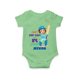 Can’t Keep Calm It’s Cricket Season Baby Romper - GREEN - New Born (Chest 14")