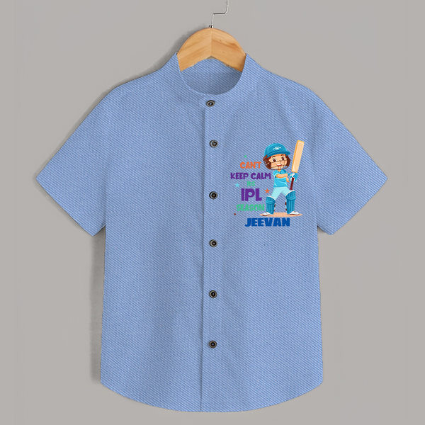 Can’t Keep Calm It’s Cricket Season SHIRT - SKY BLUE - 0 - 6 Months Old (Chest 23")