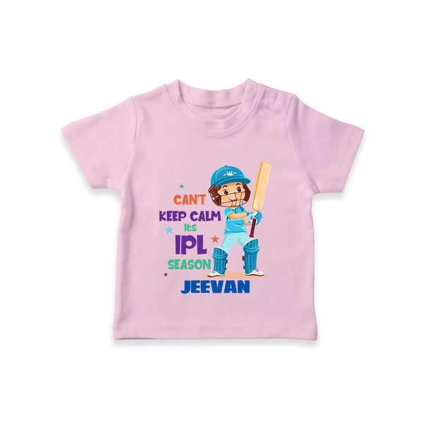 Can’t Keep Calm It’s Cricket Season TSHIRT - BABY PINK - 0-5 Months Old (Chest 17")