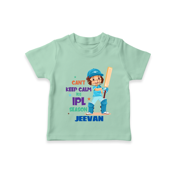 Can’t Keep Calm It’s Cricket Season TSHIRT - MINT GREEN - 0-5 Months Old (Chest 17")