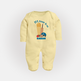 Cricket Fever Is On FULL BODY SUIT – Fan Edition - PASTEL YELLOW - New Born (Chest 7.5")