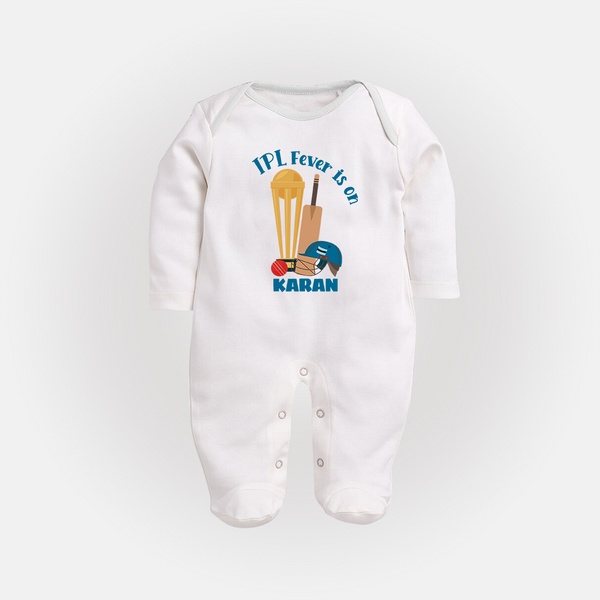 Cricket Fever Is On FULL BODY SUIT – Fan Edition - WHITE - New Born (Chest 7.5")