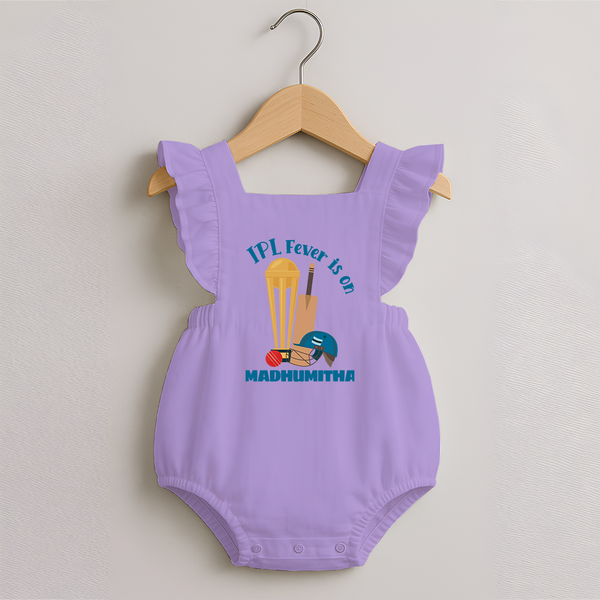 Cricket Fever Is On ROMPER FROCK – Fan Edition - LILAC - 0 - 3 Months Old (Chest 19")