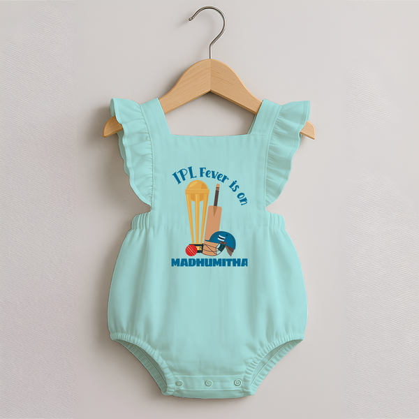 Cricket Fever Is On ROMPER FROCK – Fan Edition - MINT GREEN - 0 - 3 Months Old (Chest 19")