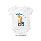 Cricket Fever Is On Baby Romper – Fan Edition - WHITE - New Born (Chest 14")