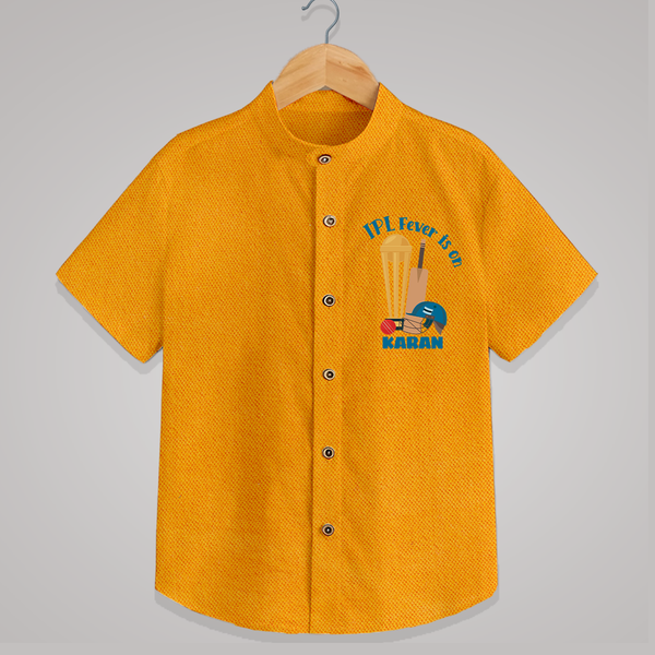 Cricket Fever Is On SHIRT – Fan Edition - CHROME YELLOW - 0 - 6 Months Old (Chest 23")