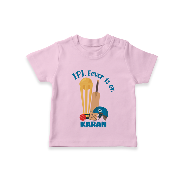 Cricket Fever Is On TSHIRT – Fan Edition - BABY PINK - 0-5 Months Old (Chest 17")