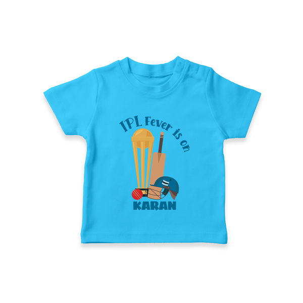 Cricket Fever Is On TSHIRT – Fan Edition - SKY BLUE - 0-5 Months Old (Chest 17")